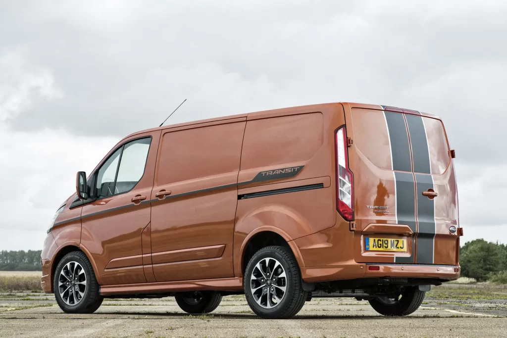 Ford Transit Custom back side angle view
