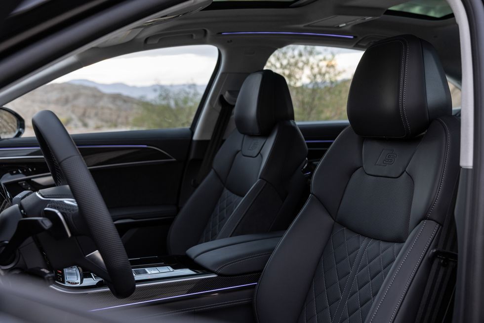 Audi S8 front seats